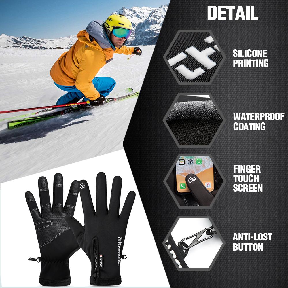 Gants d'Hiver Chauds pour Hommes – Tactiles, Imperméables et Antidérapants