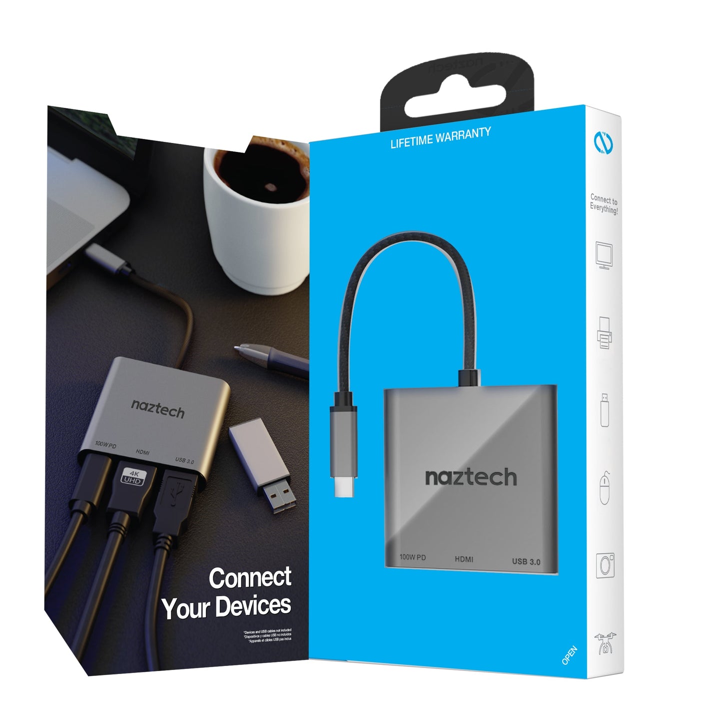 Naztech Portable MaxDrive 3100W Universal USB-C Hub (15598-HYP)