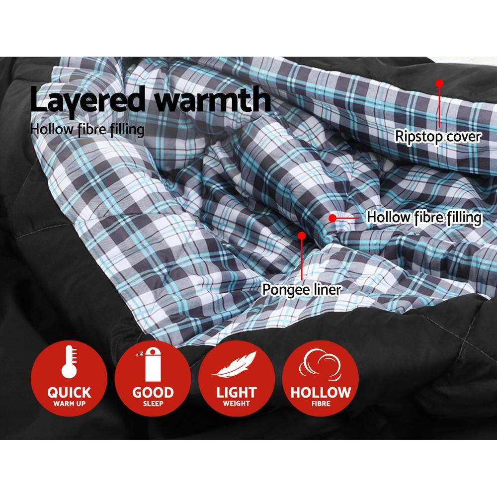 Sac de Couchage Double Weisshorn – Camping, Randonnée, Plein Air