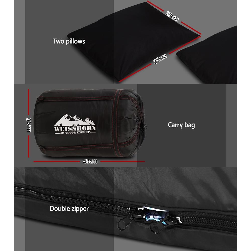 Sac de Couchage Double Weisshorn – Camping, Randonnée, Plein Air