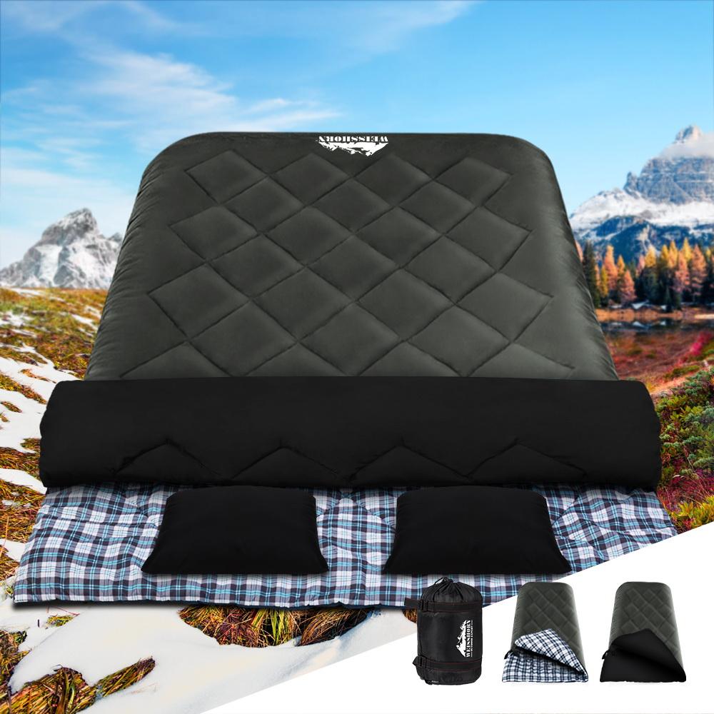Sac de Couchage Double Weisshorn – Camping, Randonnée, Plein Air