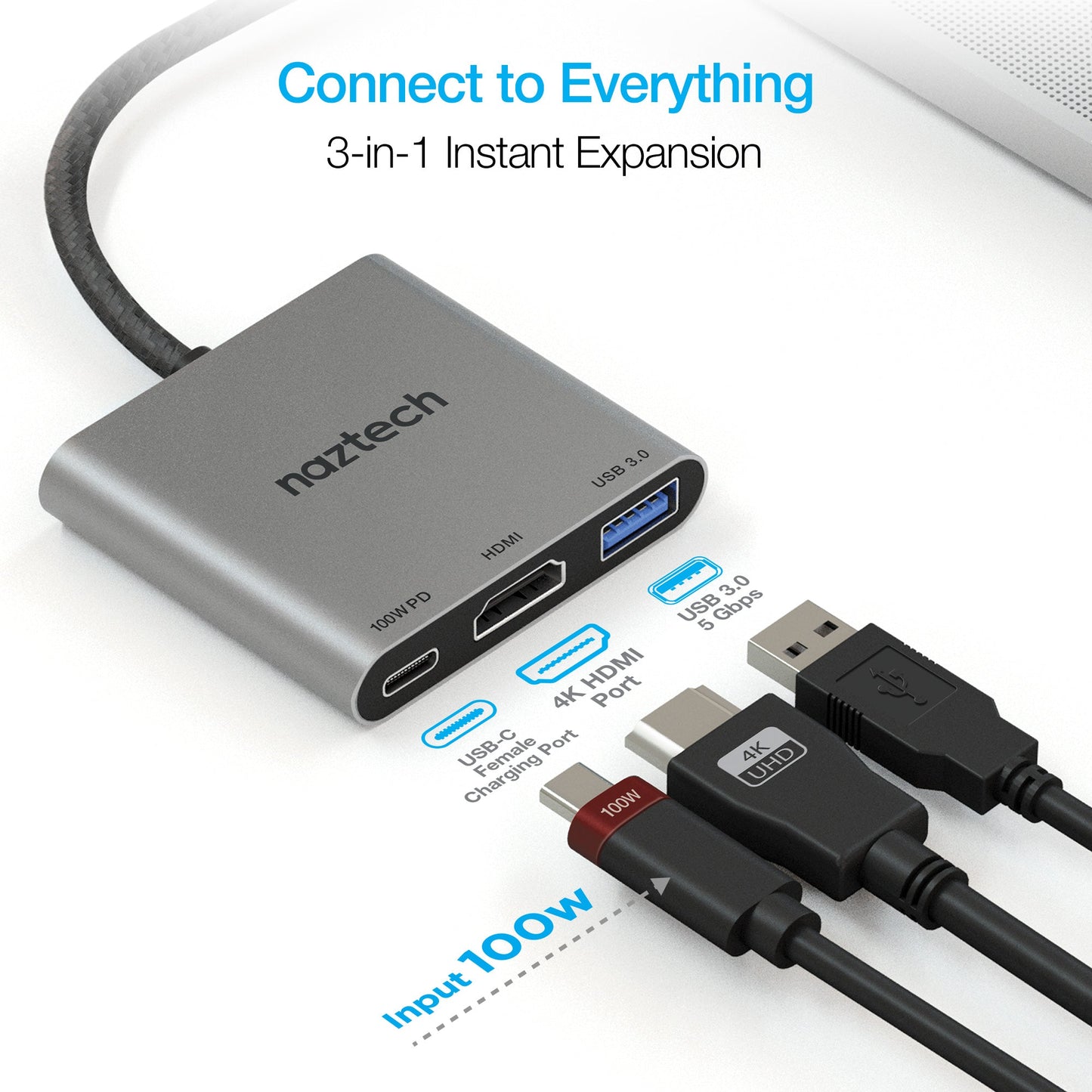 Naztech Portable MaxDrive 3100W Universal USB-C Hub (15598-HYP)
