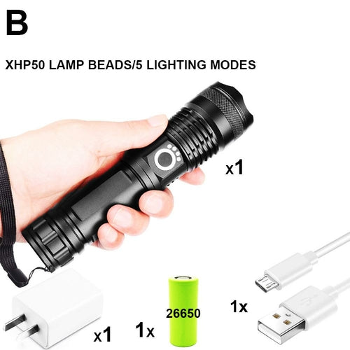 Lampe Torche LED XHP50.2 Ultra Bright – TITANFIRE