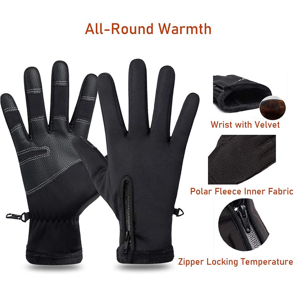 Gants d'Hiver Chauds pour Hommes – Tactiles, Imperméables et Antidérapants