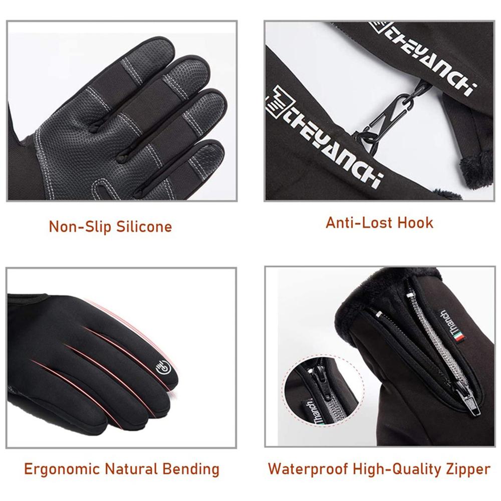 Gants d'Hiver Chauds pour Hommes – Tactiles, Imperméables et Antidérapants