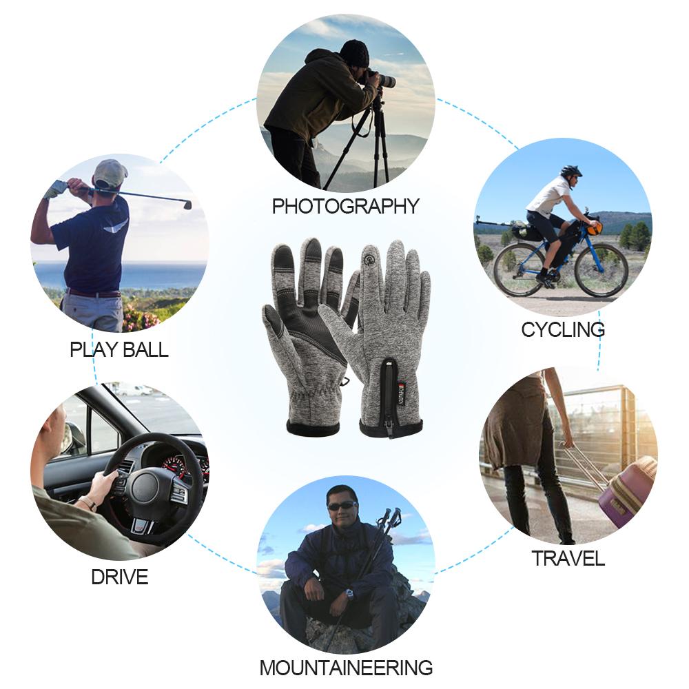 Gants d'Hiver Chauds pour Hommes – Tactiles, Imperméables et Antidérapants