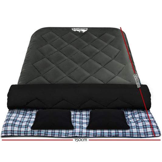 Sac de Couchage Double Weisshorn – Camping, Randonnée, Plein Air
