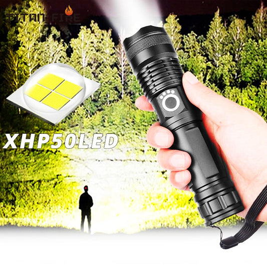Lampe Torche LED XHP50.2 Ultra Bright – TITANFIRE